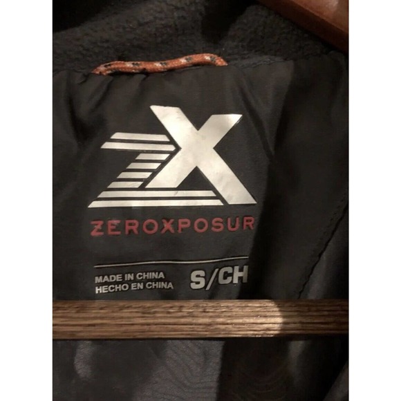 Zeroxposure Mens Small Full Zip Quilted Puffer Winter Coat Jacket Orange - Picture 4 of 4